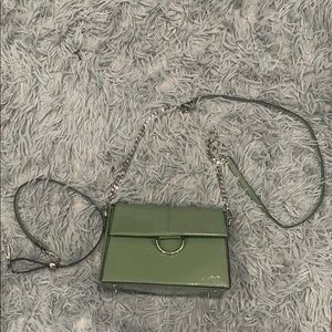 Zara Green vinyl crossbody bag